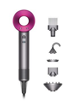 Dyson Hair Dryer with Pink Ring & Silver Body